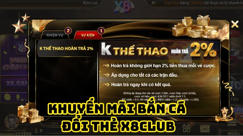 Khuyến mãi hấp dẫn chỉ có tại cổng game X8club