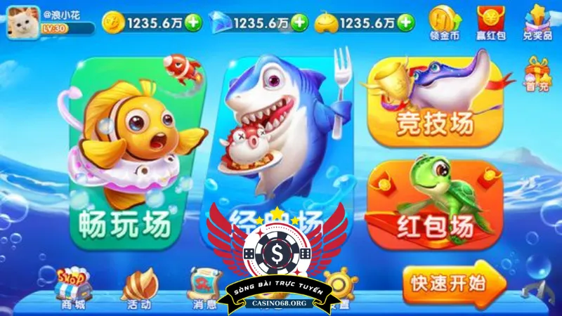 Hệ thống game bắn cá đa dạng 